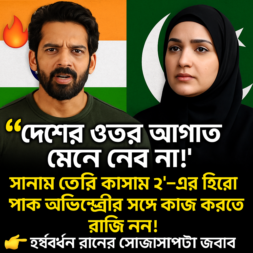 ‘দেশের ওপর কেউ আঘাত করলে মেনে নেবনা’ সানাম তেরি কাসাম টু এর নায়ক হর্ষবর্ধন রানে পাক নায়িকার সাথে অভিনয় করতে নারাজ