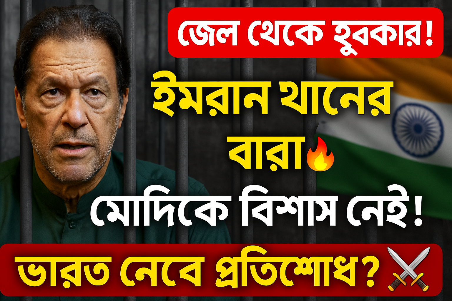 জেল থেকে বার্তা দিলেন ইমরান খান ! ভারত কিন্তু প্রতিশোধ নেবেই মোদিকে বিশ্বাস নেই 